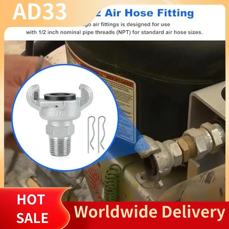 Top Deals Air Hose Fitting Replacement Chicago Air Fitting 1/2, NPT Male End Air Hose Fittings, 0.5Inch 2 Lug Universal Coupling
Top Deals Air Hose Fitting Replacement Chicago Air Fitting 1/2, NPT Male End Air Hose Fittings, 0.5Inch 2 Lug Universal Coupling