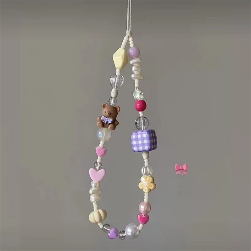 Korean Cute 3D Bear Flower Heart Beaded Phone Chain Charm Lanyard For iPhone 15 14 Samsung Universal Accessories Jewelry Pendant
Korean Cute 3D Bear Flower Heart Beaded Phone Chain Charm Lanyard For iPhone 15 14 Samsung Universal Accessories Jewelry Pendant