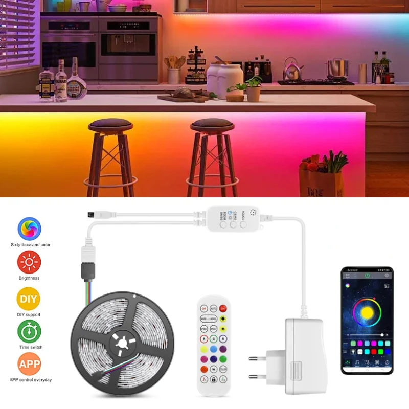 led light with bluetooth app room led light 10M 15M/Roll RGB flexible led strip 12V bedroom ceiling wall cabinet neon decoration
led light with bluetooth app room led light 10M 15M/Roll RGB flexible led strip 12V bedroom ceiling wall cabinet neon decoration