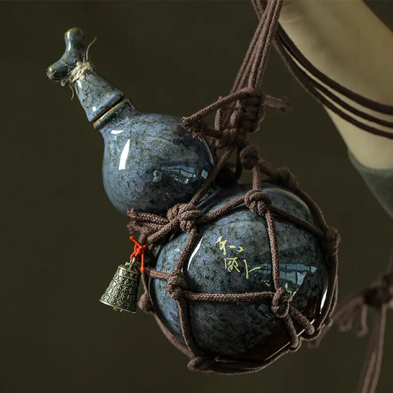 700ml Wukong Ceramic Gourd Bottle Wine Gourd Set with Net Bag Calabash Kettle Diagonally Across Calabash Hot Water Kettle New
700ml Wukong Ceramic Gourd Bottle Wine Gourd Set with Net Bag Calabash Kettle Diagonally Across Calabash Hot Water Kettle New