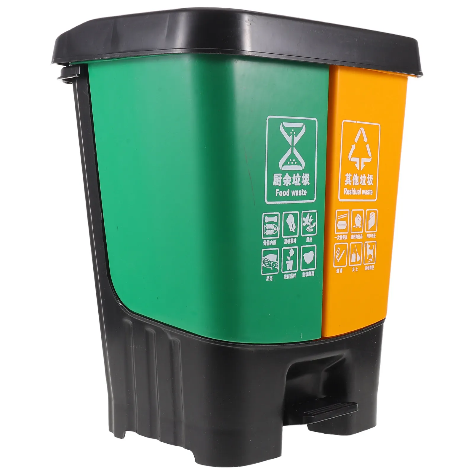 Dual Compartment Garbage Can Dry Wet Separation Plastic Foot Pedal Lid 16L Waste Sorting Bin Kitchen Bathroom Trash Can
Dual Compartment Garbage Can Dry Wet Separation Plastic Foot Pedal Lid 16L Waste Sorting Bin Kitchen Bathroom Trash Can