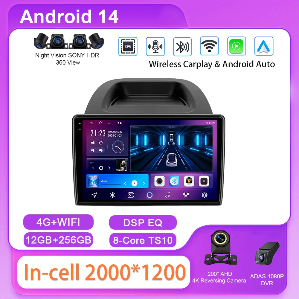 Car Android For Ford EcoSport Eco Sport 2017 - 2021 Auto Radio Stereo Multimedia Player 2din DVD Wireless Carplay Android Auto
Car Android For Ford EcoSport Eco Sport 2017 - 2021 Auto Radio Stereo Multimedia Player 2din DVD Wireless Carplay Android Auto