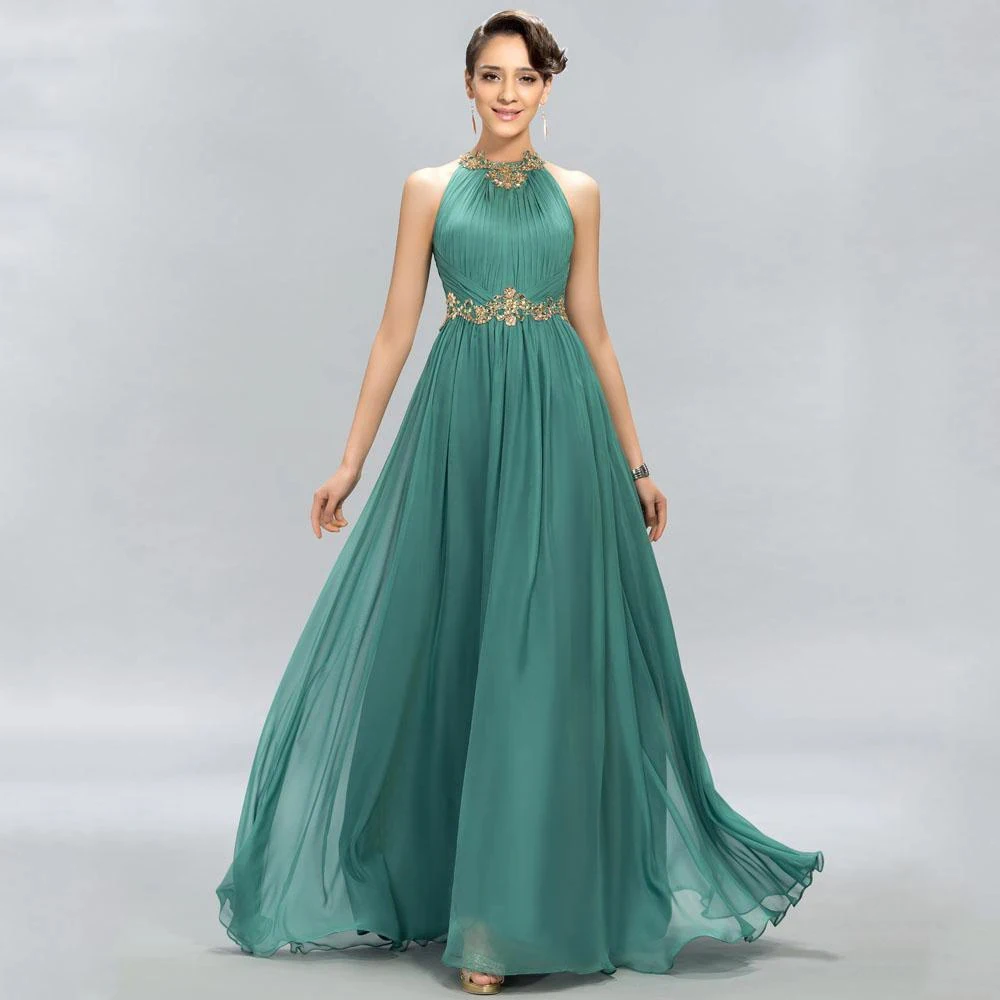 Vintage Halter Neck A-line Sleeveless Evening Dress Beading Draped Chiffon Floor-Length Skirt Ball Party Gown Vestido De Noche
Vintage Halter Neck A-line Sleeveless Evening Dress Beading Draped Chiffon Floor-Length Skirt Ball Party Gown Vestido De Noche