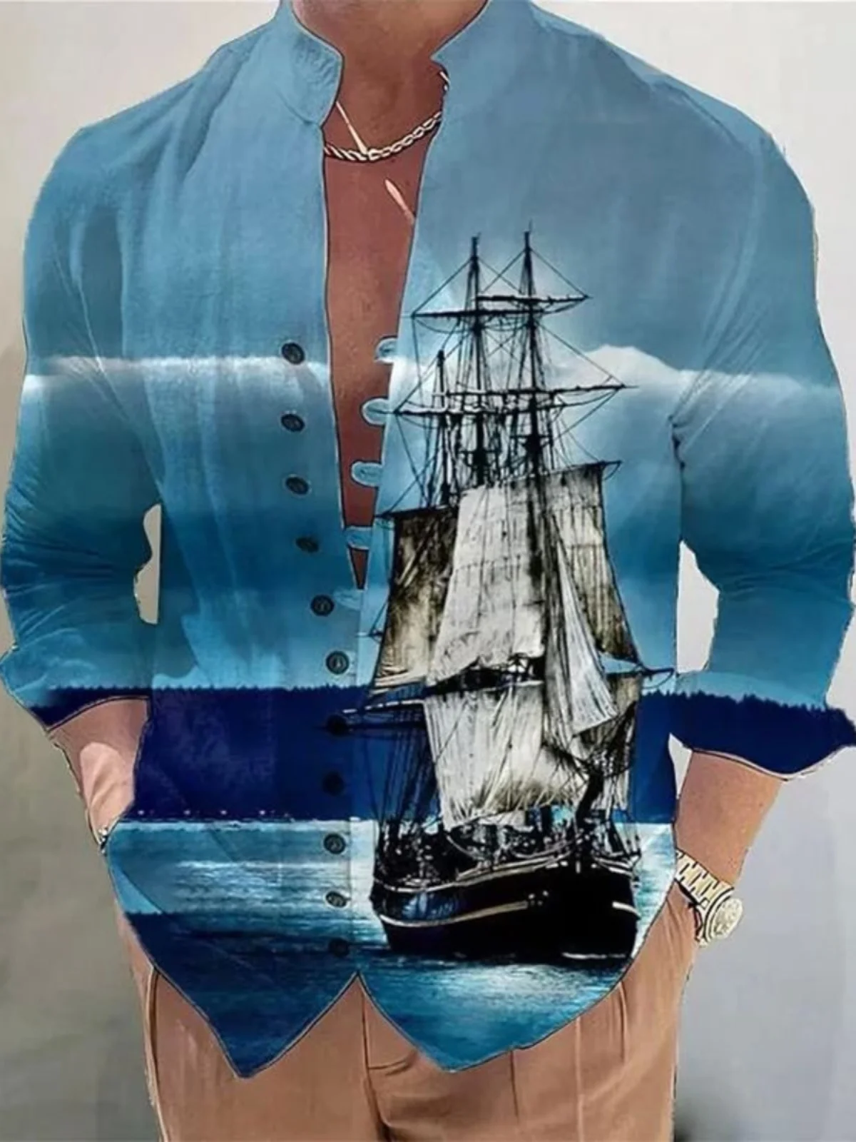 Long Sve Printed Stand up Collar irt Slim Fit Fce Lined Autumn Mens irt Faionable Casual Busin Sle
Long Sve Printed Stand up Collar irt Slim Fit Fce Lined Autumn Mens irt Faionable Casual Busin Sle