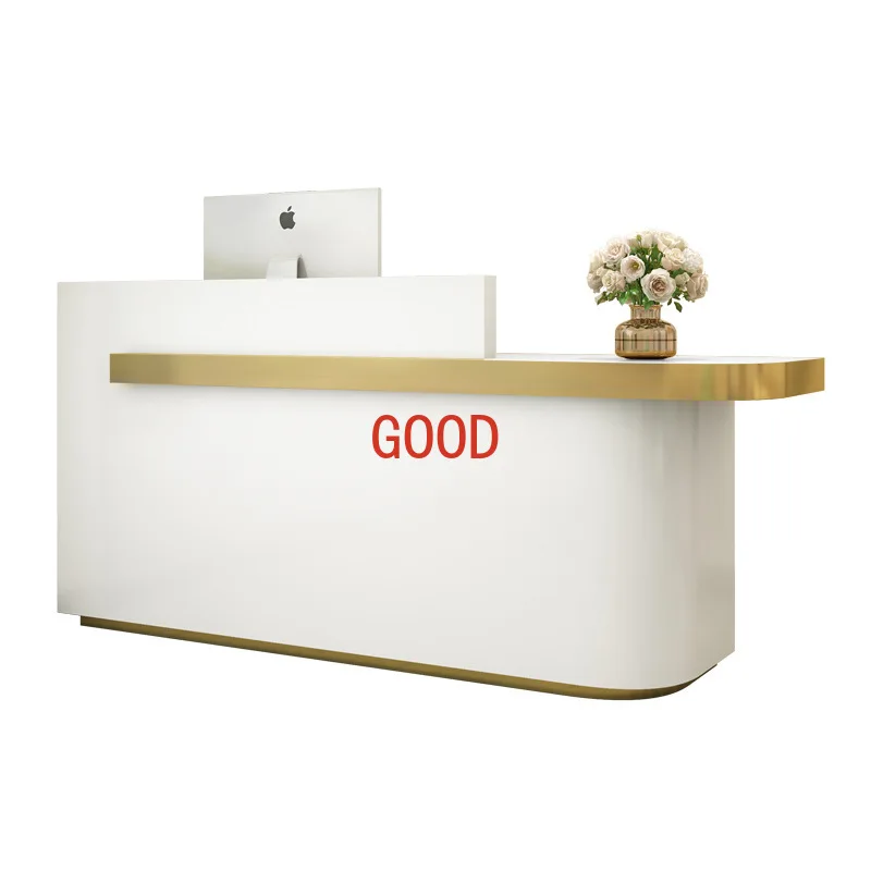 Modern simple white curved small store cashier counter women's clothing nail Korean beauty front desk reception
Modern simple white curved small store cashier counter women's clothing nail Korean beauty front desk reception