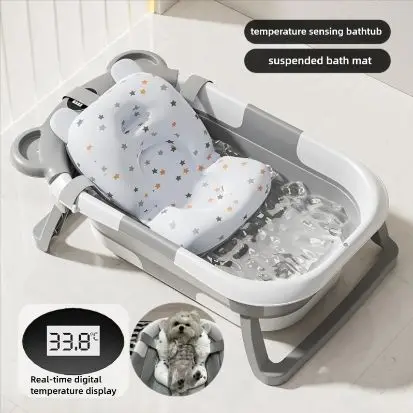 Foldable Baby Pet Bath Basin Cat Small Dog Bath Tub Stand Pet Bathroom Real Time Digital Temperature Sensing Bathtub with Mat
Foldable Baby Pet Bath Basin Cat Small Dog Bath Tub Stand Pet Bathroom Real Time Digital Temperature Sensing Bathtub with Mat