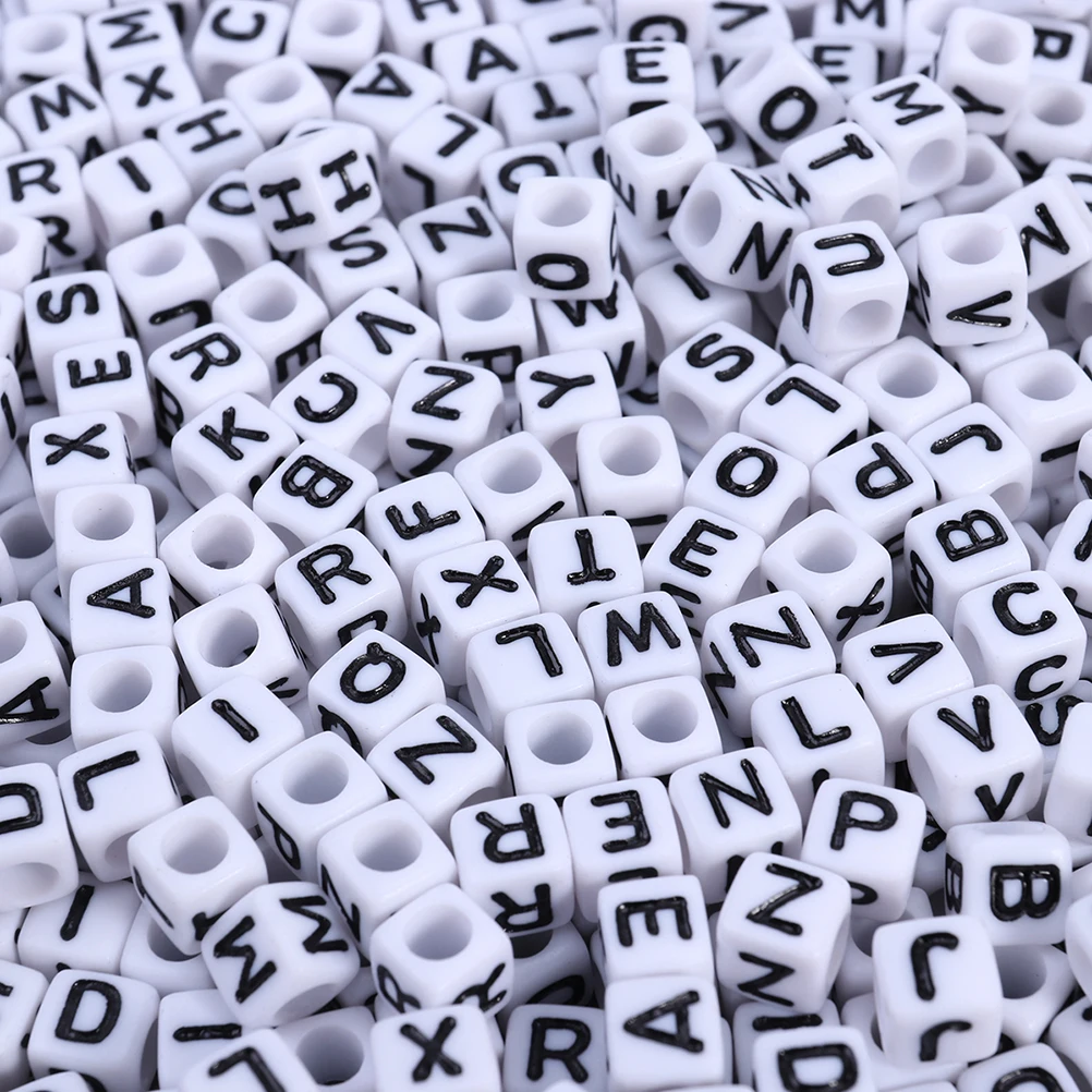 1200 PCS Alphabet Bead Set Big Hole Beads for Jewelry Making Cube Black Letter Keychain
1200 PCS Alphabet Bead Set Big Hole Beads for Jewelry Making Cube Black Letter Keychain