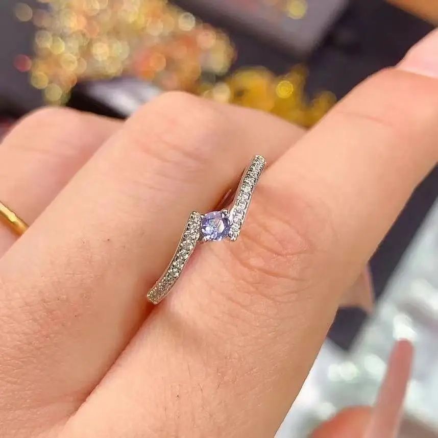 High Quality 100% Real Natural Tanzanite Ring 925 Sterling Silver Delicate Women Ring Fine Jewelry
High Quality 100% Real Natural Tanzanite Ring 925 Sterling Silver Delicate Women Ring Fine Jewelry