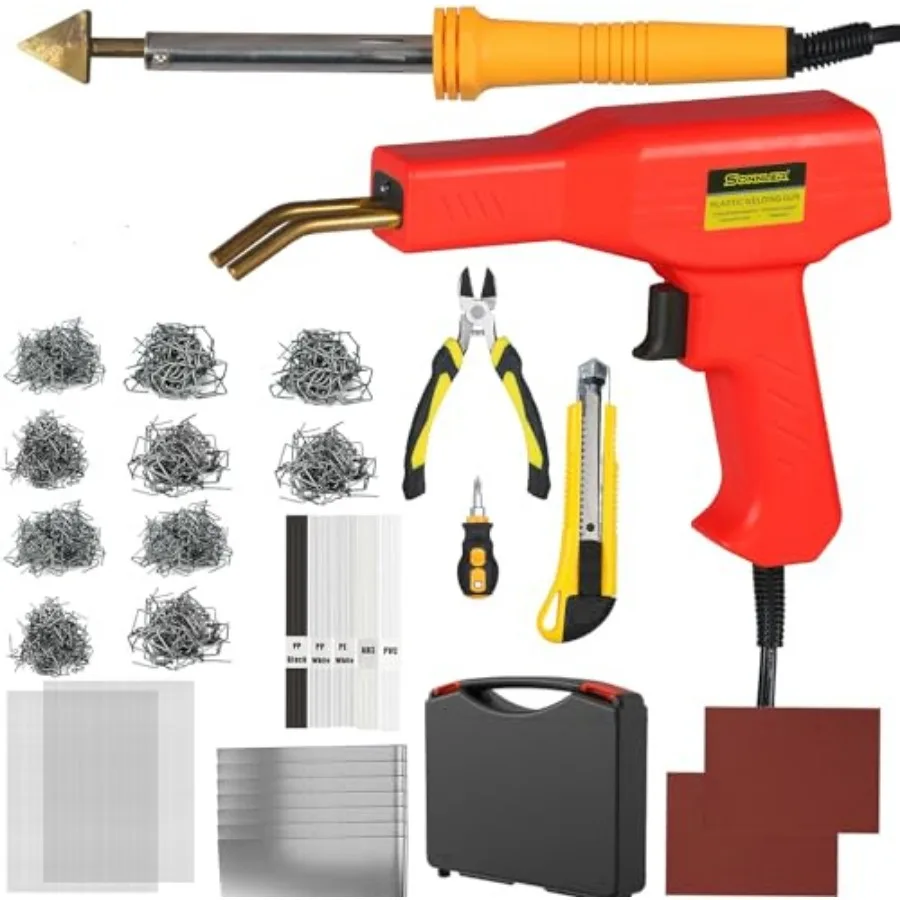 Plastic Welder Kit 800 PCS Hot Stapler Plastic Repair Kit For Car Bumper Crack Repair Plastic Welding Kit With Plastic Iron Pla
Plastic Welder Kit 800 PCS Hot Stapler Plastic Repair Kit For Car Bumper Crack Repair Plastic Welding Kit With Plastic Iron Pla