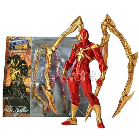 Iron Spiderman Nuovo Kaiyodo Anime Figura Incredibile Yamaguchi Spider Man Action Figurine Statua in PVC Modello Collezione di giocattoli Regali per bambini