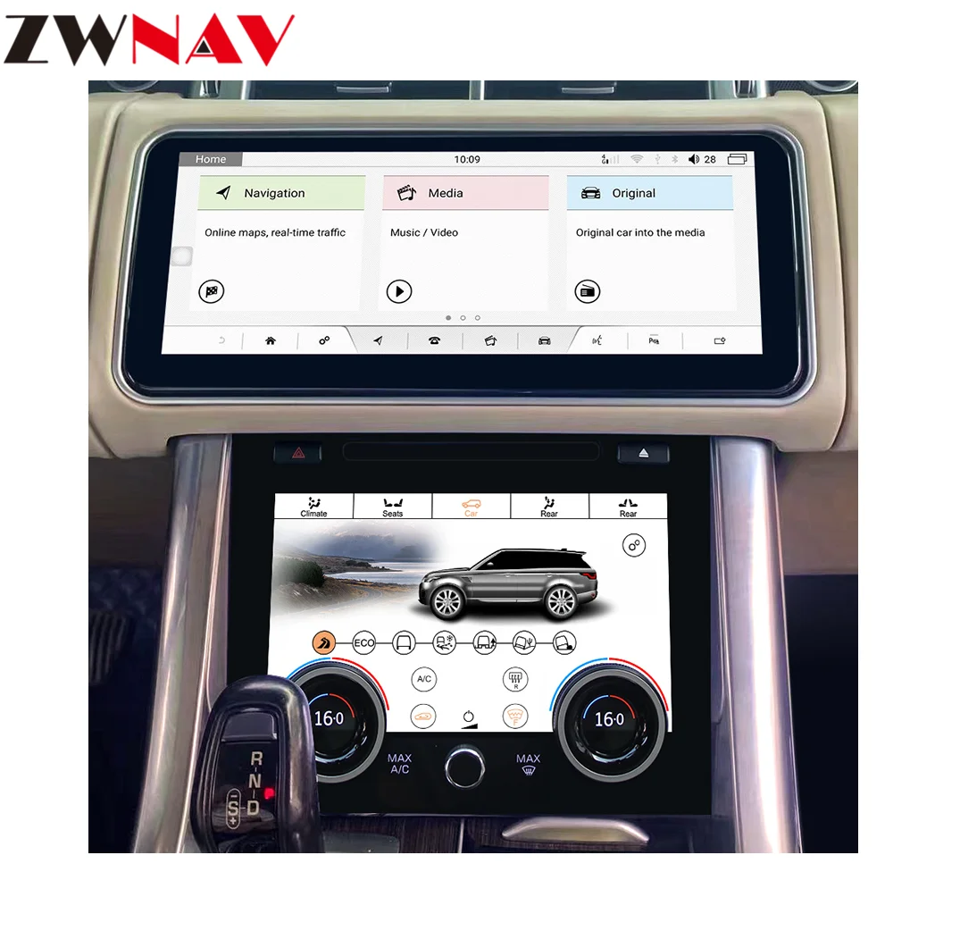 ZWNAV Android Автомобильный DVD-плеер для Range Rover Sport Android L494 Carplay 2013-2017 Автомобильный DVD-мультимедийный плеер Te sla Screen
ZWNAV Android Автомобильный DVD-плеер для Range Rover Sport Android L494 Carplay 2013-2017 Автомобильный DVD-мультимедийный плеер Te sla Screen