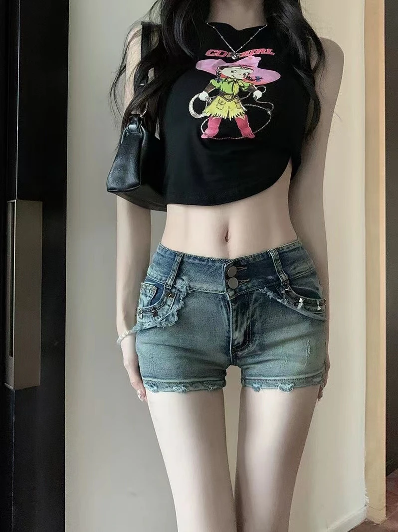 High Waist Straight Leg Slimming Hot Pants Women's Summer Faionable Design A-Line orts Sexy Girl Denim orts
High Waist Straight Leg Slimming Hot Pants Women's Summer Faionable Design A-Line orts Sexy Girl Denim orts
