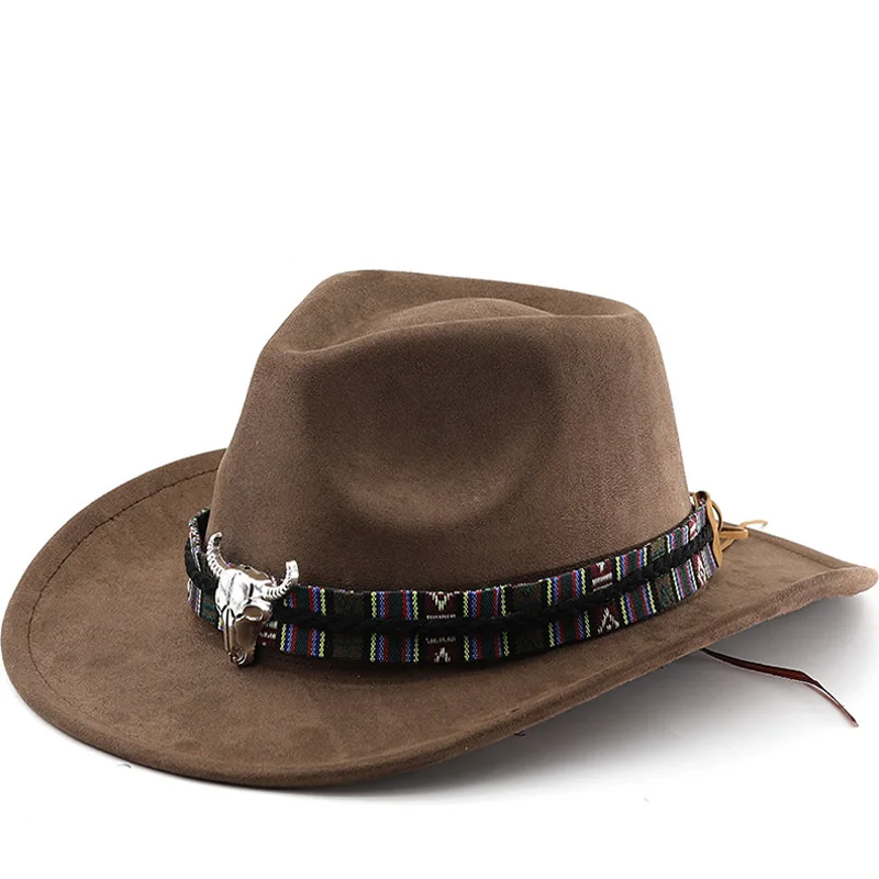 Western Cowboy Felt Tibetan Style Top Cow Head Accessories, Autumn And Winter Jazz Hat, New Suede Hat
Western Cowboy Felt Tibetan Style Top Cow Head Accessories, Autumn And Winter Jazz Hat, New Suede Hat