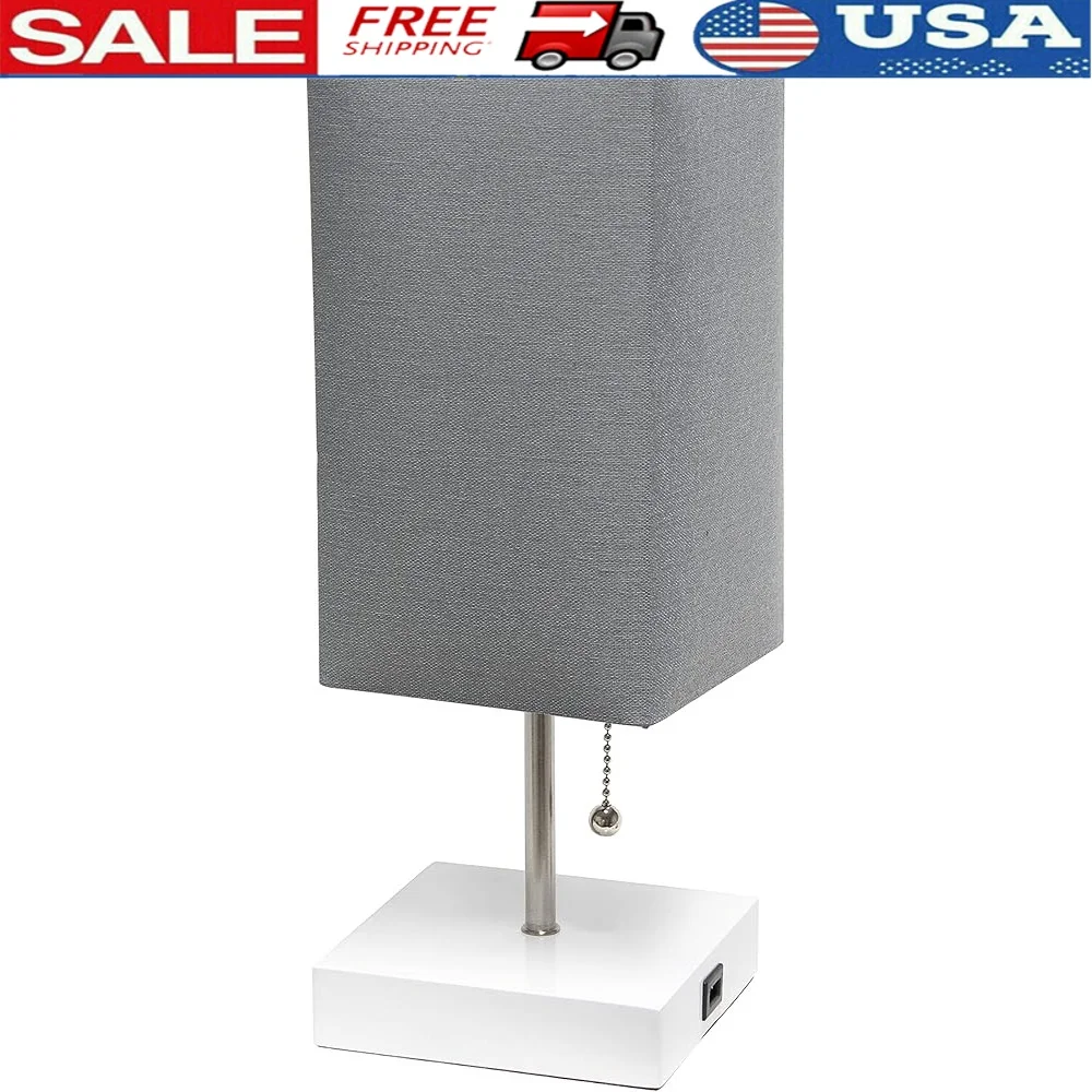 Chic Modern Stick Table Lamp with USB Port Stylish Gray Shade Convenient Pull Chain Switch Versatile Home Decor Lighting
Chic Modern Stick Table Lamp with USB Port Stylish Gray Shade Convenient Pull Chain Switch Versatile Home Decor Lighting