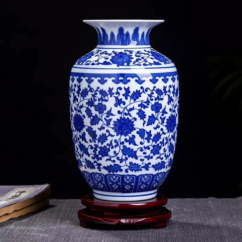 24cm/Blue and White Porcelain Vase Decoration living room flower arrangement antique decorative crafts Jingdezhen ceramics vases
24cm/Blue and White Porcelain Vase Decoration living room flower arrangement antique decorative crafts Jingdezhen ceramics vases
