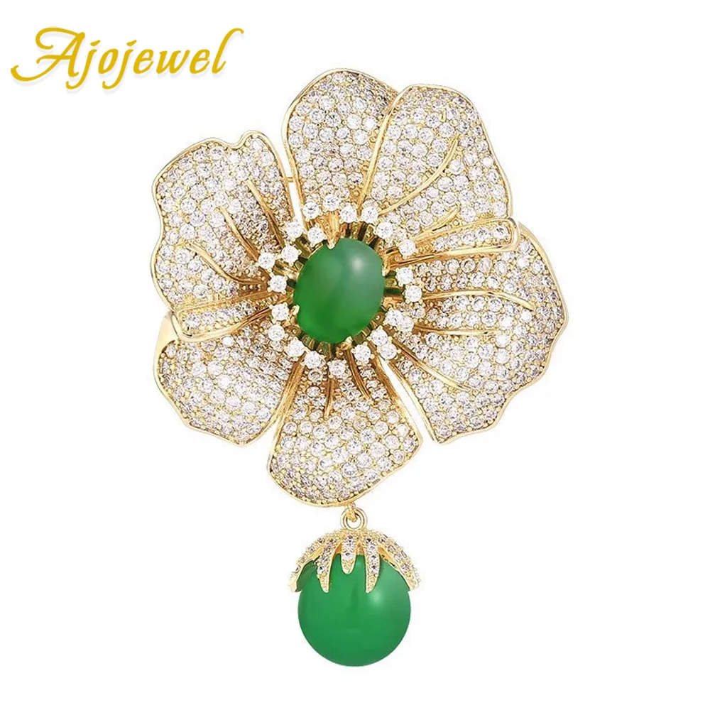 Ajojewel Green Imitation Jade Luxury Vintage Brooches For Women Micro Pave Cubic Zircon Flower Corsage Pin 2025
Ajojewel Green Imitation Jade Luxury Vintage Brooches For Women Micro Pave Cubic Zircon Flower Corsage Pin 2025