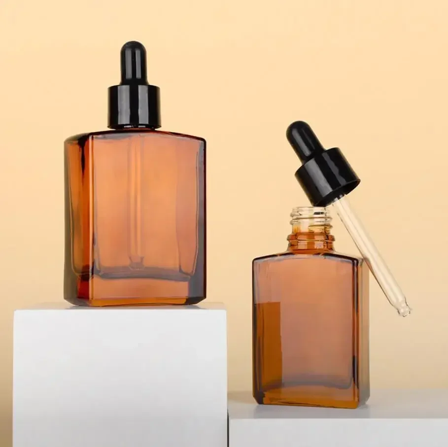 Empty Travel Amber Flat Square Glass Dropper Bottle Beauty Essential Oil Serum Perfume Refill Bottles Refillable Brown Bottle
Empty Travel Amber Flat Square Glass Dropper Bottle Beauty Essential Oil Serum Perfume Refill Bottles Refillable Brown Bottle