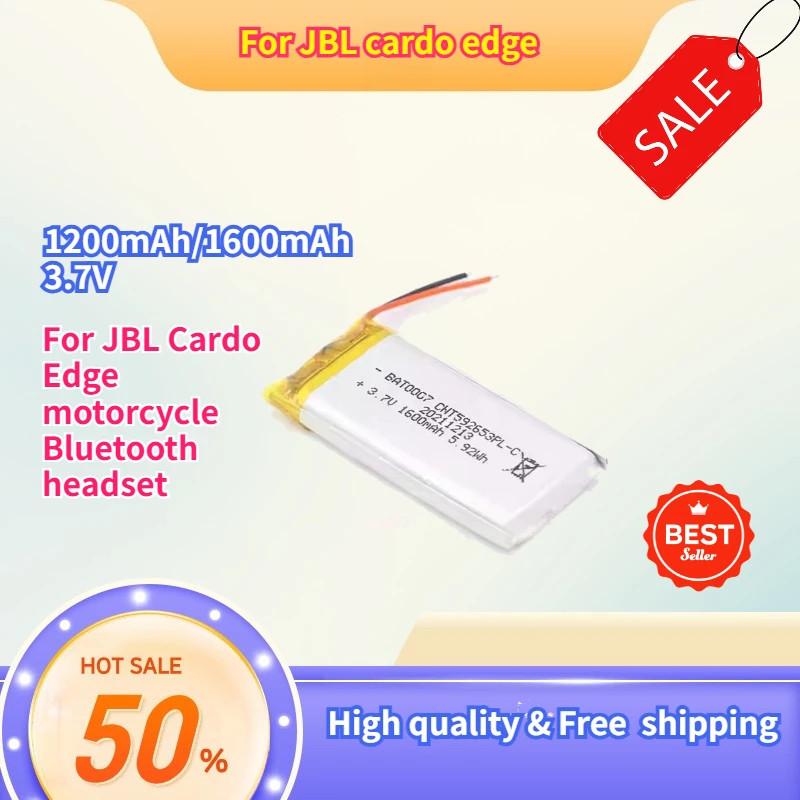 1600mAH 3.7v FOR JBL Cardo Edge motorcycle Bluetooth headset, built-in battery new 1200mAh
1600mAH 3.7v FOR JBL Cardo Edge motorcycle Bluetooth headset, built-in battery new 1200mAh