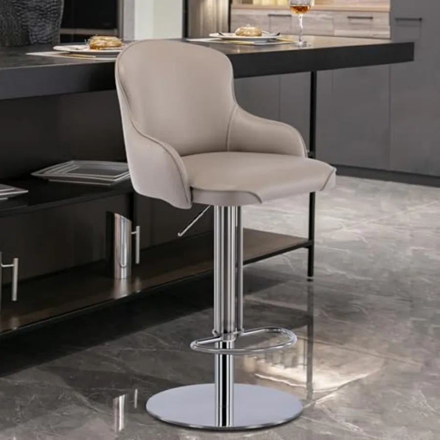 Black Titanium Stainless Steel Bar StoolsGrade Modern Leather Bar Chair with Backrest Swivel Adjustable Height for Kitchen Coun
Black Titanium Stainless Steel Bar StoolsGrade Modern Leather Bar Chair with Backrest Swivel Adjustable Height for Kitchen Coun