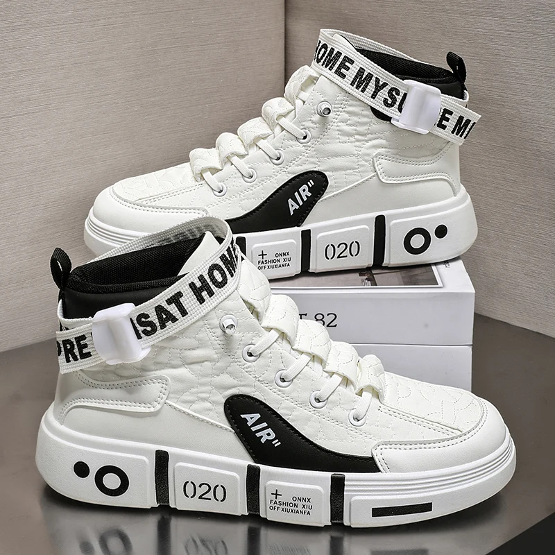 Осень 202, новая мужская повседневная обувь, универсальная модная и прочная детская обувь с высоким берцем в корейском стиле, обувь для скейтбординга
Осень 202, новая мужская повседневная обувь, универсальная модная и прочная детская обувь с высоким берцем в корейском стиле, обувь для скейтбординга