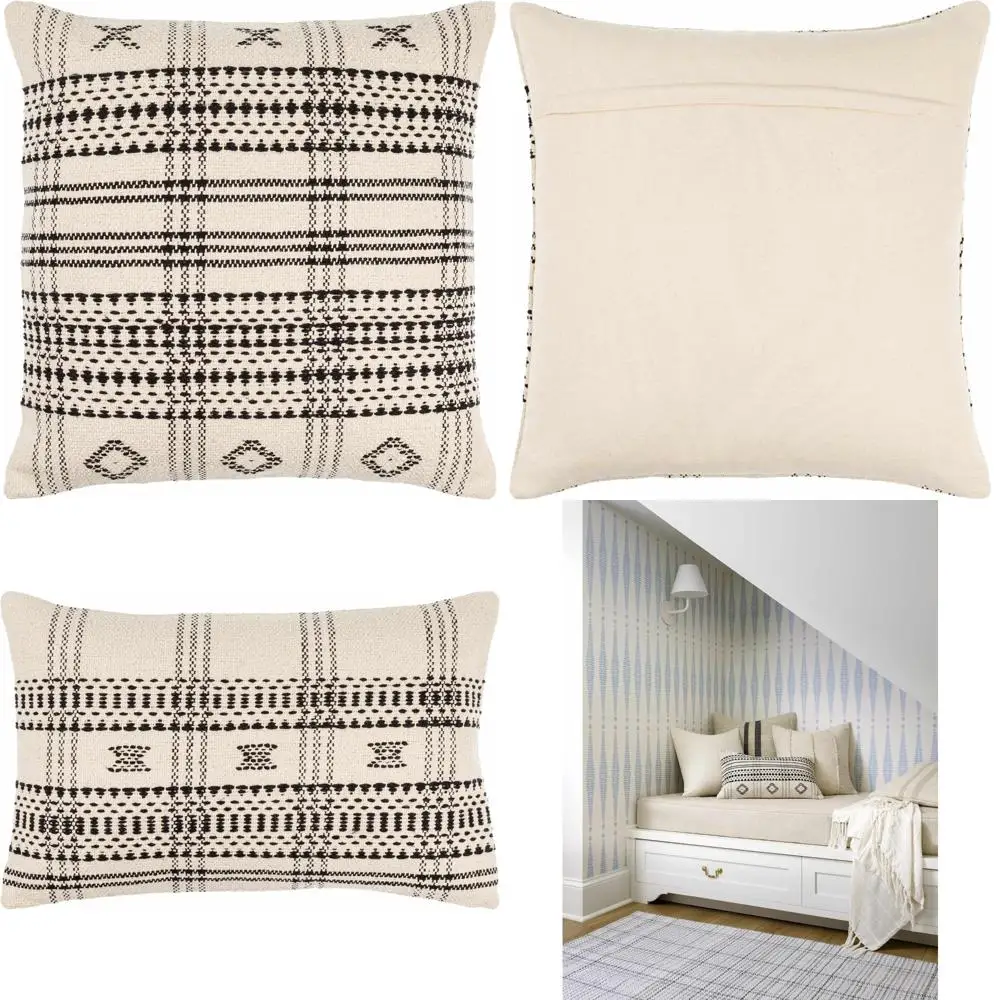 Decorative Throw Pillow Cover with Down Feather Insert - Sofa Couch Cushion - Cream, Elegant Home Decorative Pillow
Decorative Throw Pillow Cover with Down Feather Insert - Sofa Couch Cushion - Cream, Elegant Home Decorative Pillow