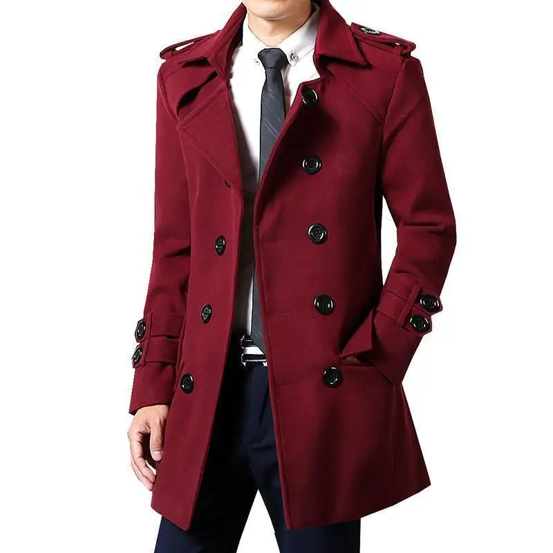 Autumn Winter Men's Slim Fit Double Breasted Woolen Coat Trendy Youth Outerwear Thick Jacket Cleanfit Style Regular Length
Autumn Winter Men's Slim Fit Double Breasted Woolen Coat Trendy Youth Outerwear Thick Jacket Cleanfit Style Regular Length