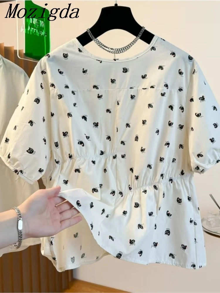 Summer Large French Style High-end Doll Shirt Women Short Sleeved Woman Shirt In Covering The Belly Stylish Floral Ladies Tops
Summer Large French Style High-end Doll Shirt Women Short Sleeved Woman Shirt In Covering The Belly Stylish Floral Ladies Tops