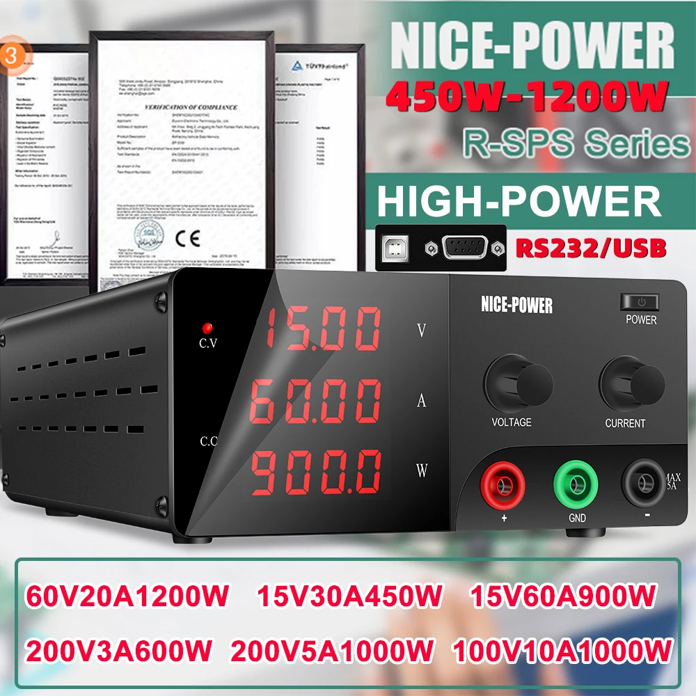 30V30A 100V10A 200V5A 60V20A Регулируемый источник питания постоянного тока Лабораторный регулируемый регулятор тока высокой мощности 450 Вт-1200 Вт Регулятор переменного напряжения
30V30A 100V10A 200V5A 60V20A Регулируемый источник питания постоянного тока Лабораторный регулируемый регулятор тока высокой мощности 450 Вт-1200 Вт Регулятор переменного напряжения