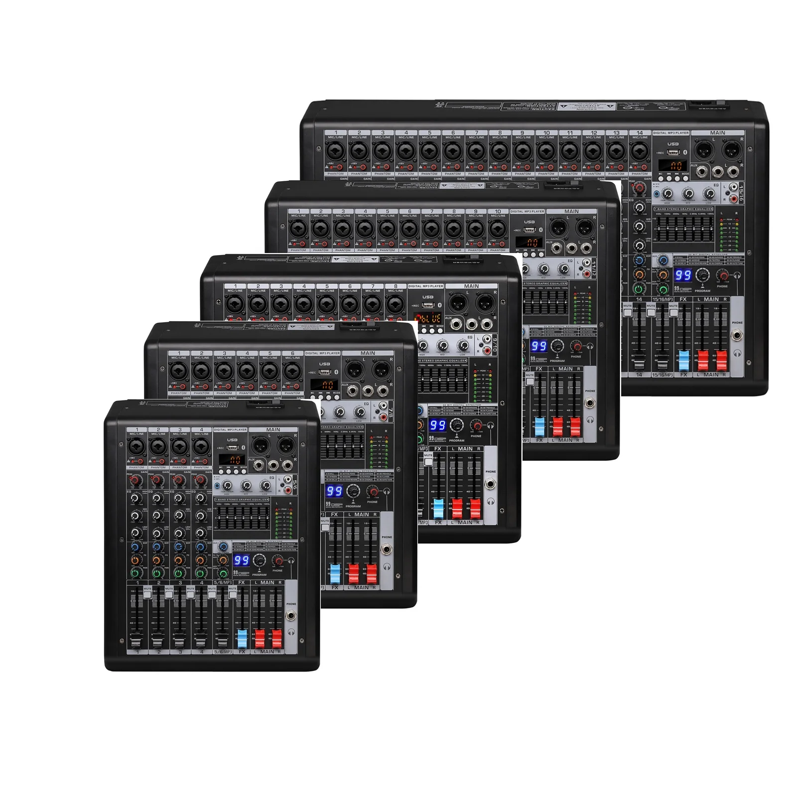 S Series Wholesale New Product Professional 16 Channel Audio Mixer 60mm Fader USB 99DSP For KTV DJ Studio Mixer
S Series Wholesale New Product Professional 16 Channel Audio Mixer 60mm Fader USB 99DSP For KTV DJ Studio Mixer