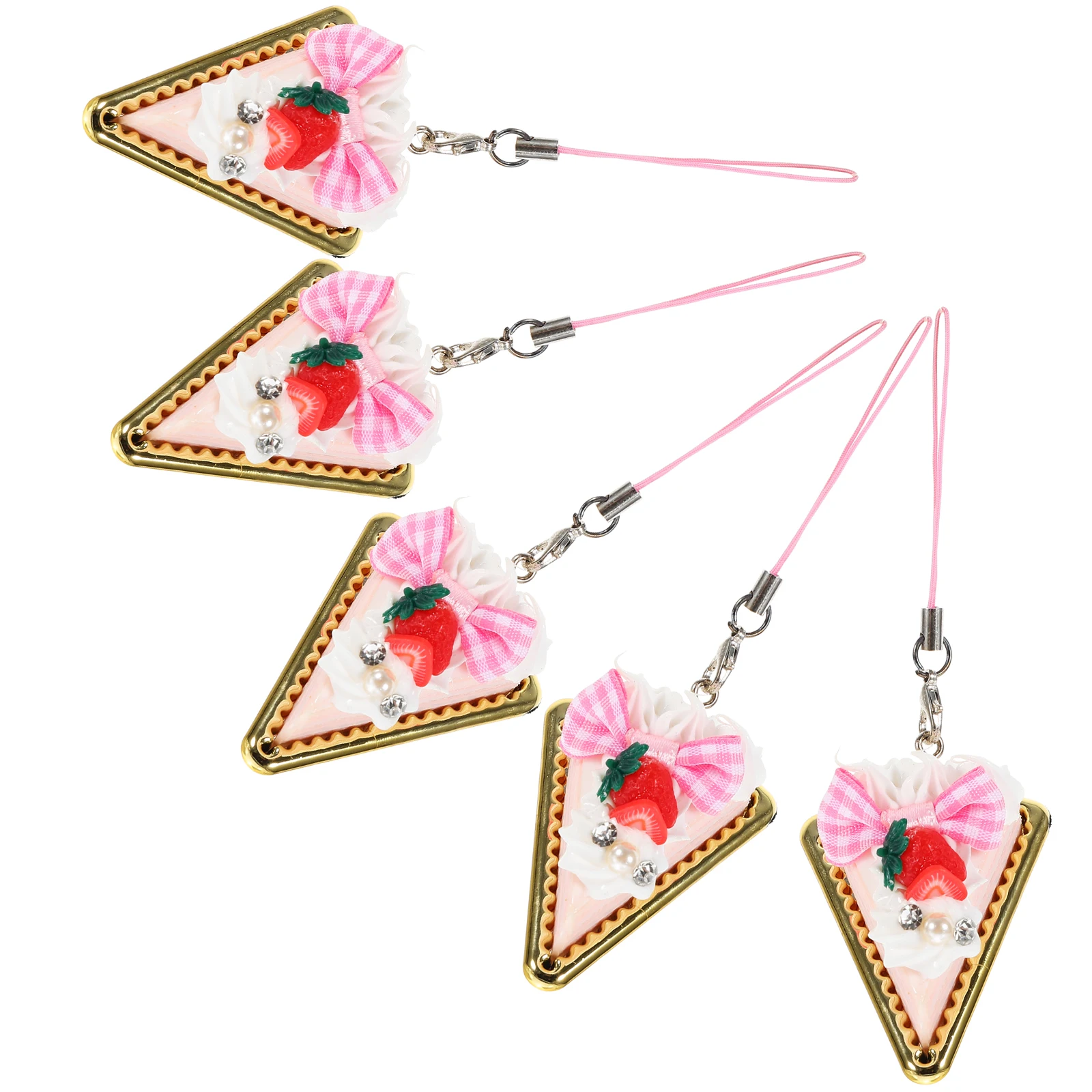 5 Pcs Strawberry Cake Hanging Keychain Handbag Chains Women Cute Items Charm Kawaii Keychains Purse Paper Cup Accessories 
5 Pcs Strawberry Cake Hanging Keychain Handbag Chains Women Cute Items Charm Kawaii Keychains Purse Paper Cup Accessories
