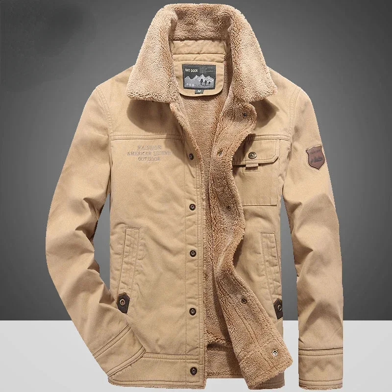 Men's High Quality Winter Fleece-lined Denim Jacket Thickened Lambswool Warm Parka Outdoor Hiking Camping Cold-proof Work Coat
Men's High Quality Winter Fleece-lined Denim Jacket Thickened Lambswool Warm Parka Outdoor Hiking Camping Cold-proof Work Coat