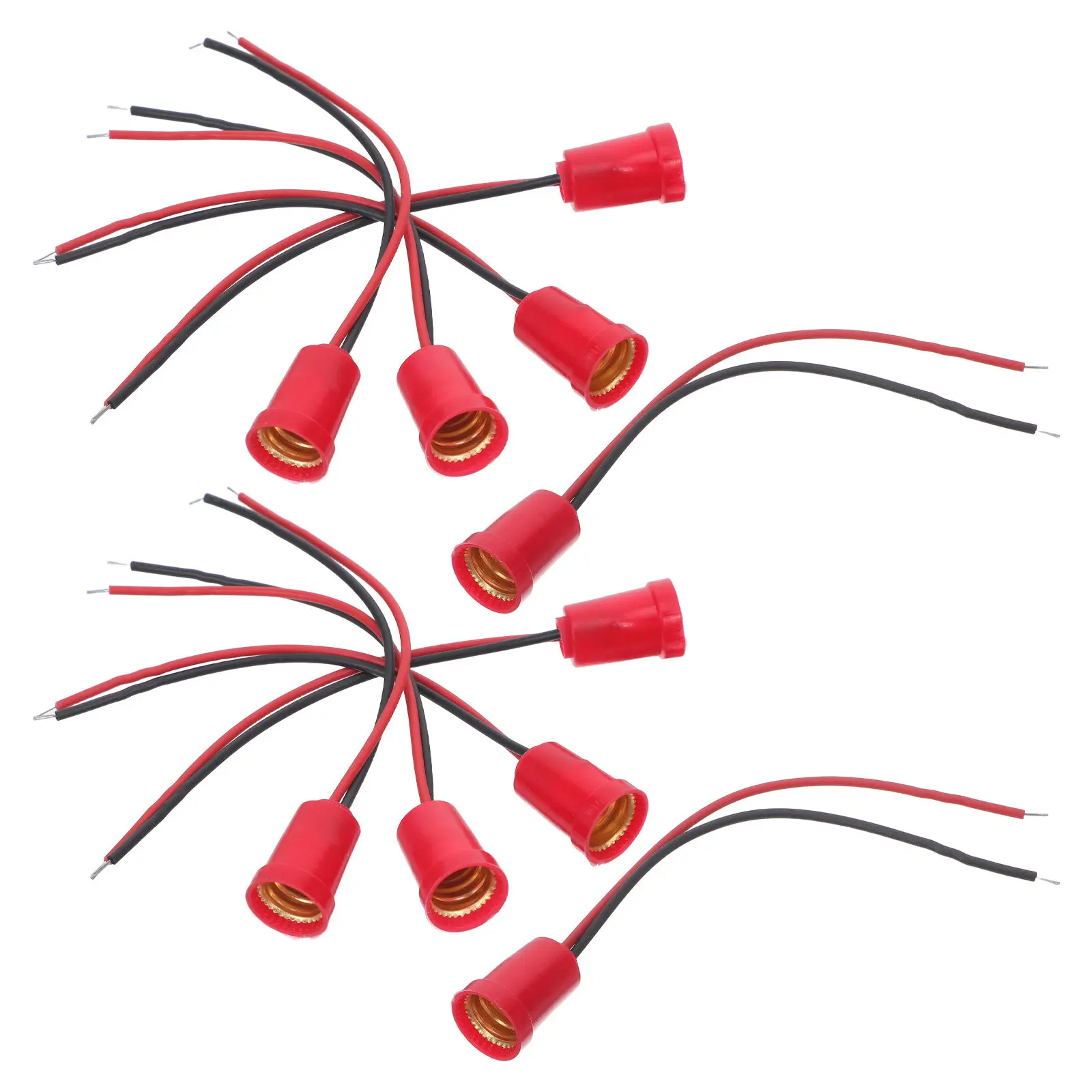 10Pcs E12 Plastic Lamp Holders Black Red Wire Prewired Mini Bulb Socket Screw Base Candelabra Bulb Holder Replacement for Desk
10Pcs E12 Plastic Lamp Holders Black Red Wire Prewired Mini Bulb Socket Screw Base Candelabra Bulb Holder Replacement for Desk