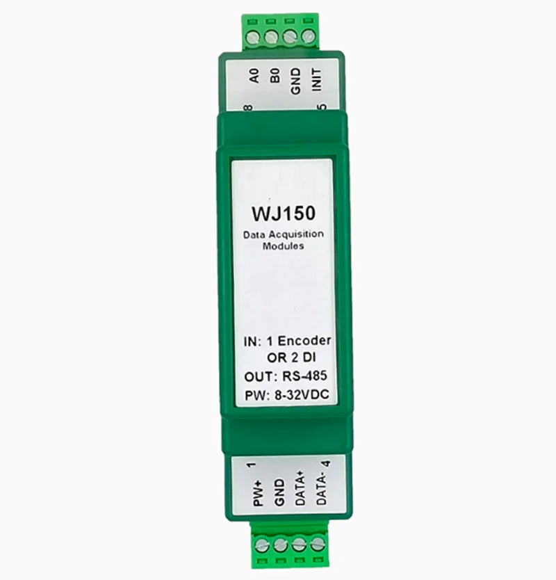 RS485 1Channel Encoder Pulse Signal Counter or 2ch DI High-speed Counter Modbus RTU Module
RS485 1Channel Encoder Pulse Signal Counter or 2ch DI High-speed Counter Modbus RTU Module