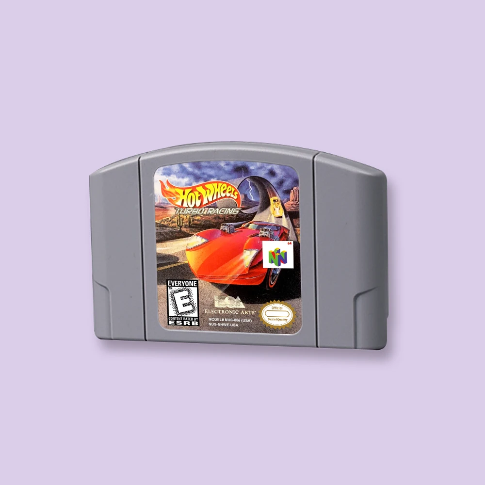 for Hot Wheels Turbo Racing 64bit game card for USA NTSC version N64 video game console English language
for Hot Wheels Turbo Racing 64bit game card for USA NTSC version N64 video game console English language