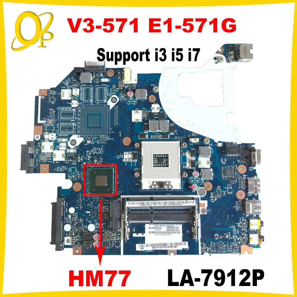 Материнская плата Q5WVH Q5WV1 LA-7912P для Acer Aspire E1-571G V3-571G, материнская плата для ноутбука HM77 SLJ8A UMA DDR3, 100% протестирована, работает
Материнская плата Q5WVH Q5WV1 LA-7912P для Acer Aspire E1-571G V3-571G, материнская плата для ноутбука HM77 SLJ8A UMA DDR3, 100% протестирована, работает