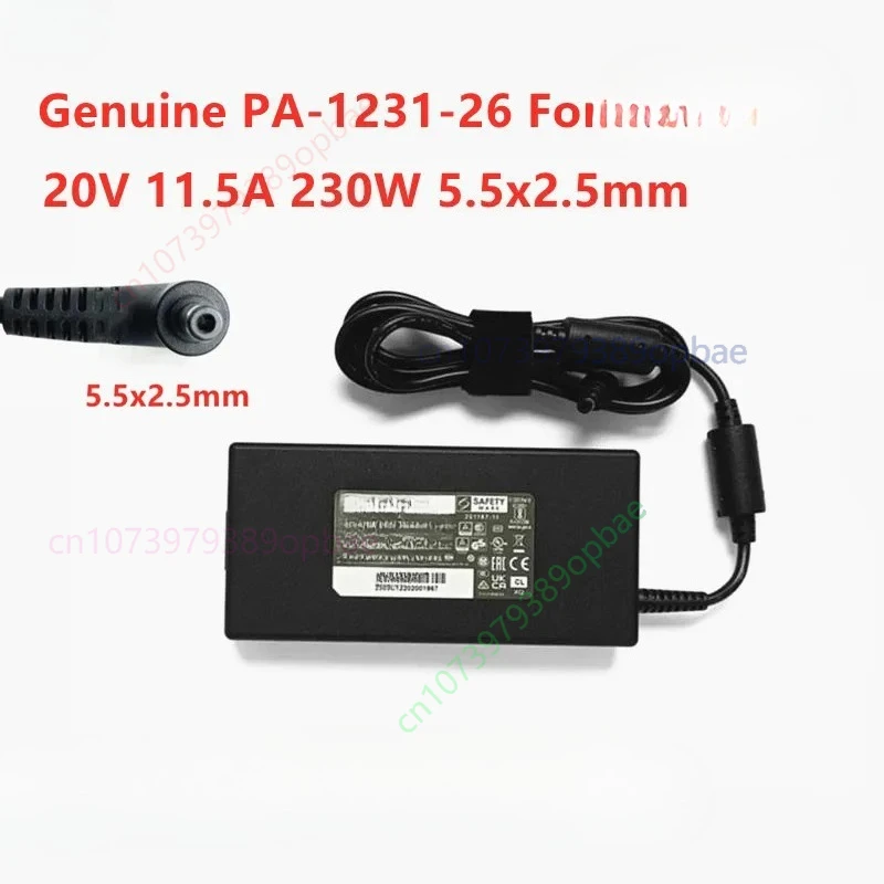 Used Genuine For LITEON PA-1231-26 20V 11.5A 230W 5.5x2.5mm AC Adapter For HASEE MSI Laptop Power Supply Charger
Used Genuine For LITEON PA-1231-26 20V 11.5A 230W 5.5x2.5mm AC Adapter For HASEE MSI Laptop Power Supply Charger
