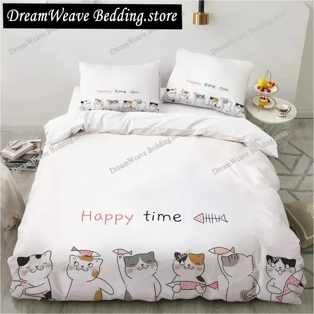 Animal Cartoon Love Cats Bedding Set Bed Polyester 3D Print Quilt Cover Twin Single Queen King Size Fashion Duvet Cover Set963
Animal Cartoon Love Cats Bedding Set Bed Polyester 3D Print Quilt Cover Twin Single Queen King Size Fashion Duvet Cover Set963