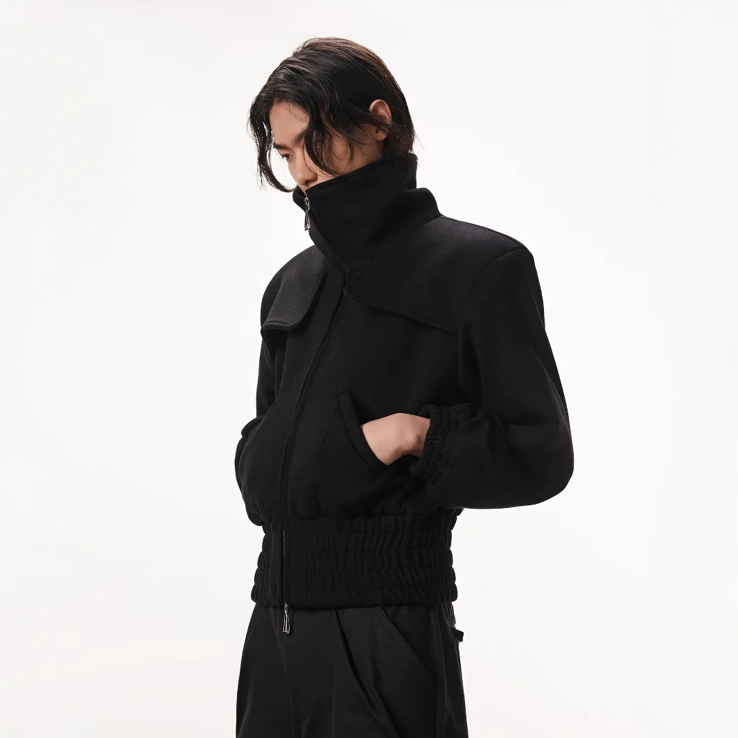 Men's Casual Short Wool Blend Jacket Autumn Stand Collar Coat Regular Thickness Long Sleeve Slim Fit Versatile Chinese Made
Men's Casual Short Wool Blend Jacket Autumn Stand Collar Coat Regular Thickness Long Sleeve Slim Fit Versatile Chinese Made