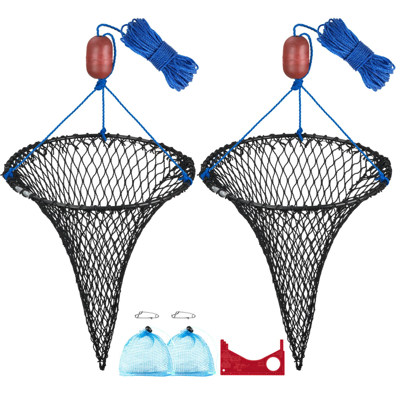 2pcs Foldable Crab Traps Small Shrimp Crab Nets with Buoy Bait Clip For Blue Crabs Dungeness Round Casting Net Crawfish Traps
2pcs Foldable Crab Traps Small Shrimp Crab Nets with Buoy Bait Clip For Blue Crabs Dungeness Round Casting Net Crawfish Traps