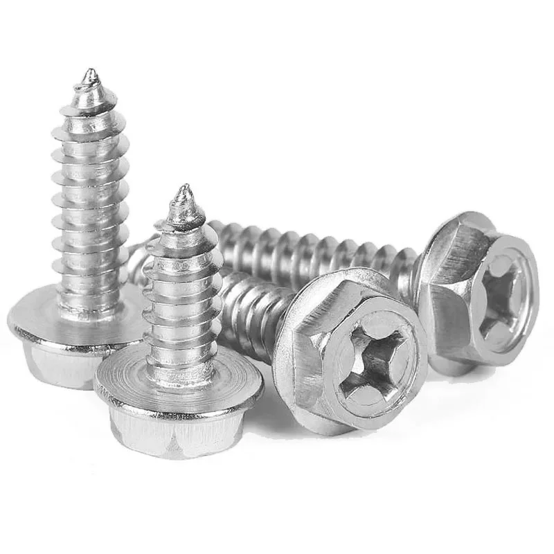 304 Stainless Steel Cross Groove Outer Hexagon Flange Self Tapping Screw with Pad Self Tapping Bolt M3 M4 M5 M6
304 Stainless Steel Cross Groove Outer Hexagon Flange Self Tapping Screw with Pad Self Tapping Bolt M3 M4 M5 M6