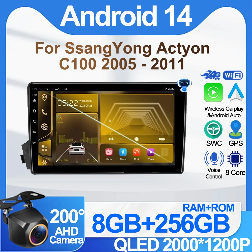 Car Android For SsangYong Actyon C100 2005 - 2011 2 din Multimedia Video Player GPS Navigation Carplay Touch Screen RDS 5G Wifi
Car Android For SsangYong Actyon C100 2005 - 2011 2 din Multimedia Video Player GPS Navigation Carplay Touch Screen RDS 5G Wifi