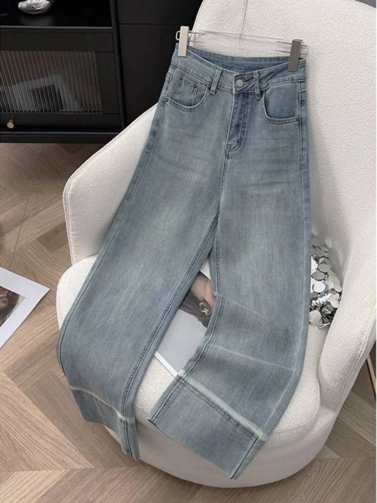 Мужские осенне-зимние джинсы очень большого размера 300, прямые брюки свободного покроя, повседневные широкие брюки с девятью точками
Мужские осенне-зимние джинсы очень большого размера 300, прямые брюки свободного покроя, повседневные широкие брюки с девятью точками