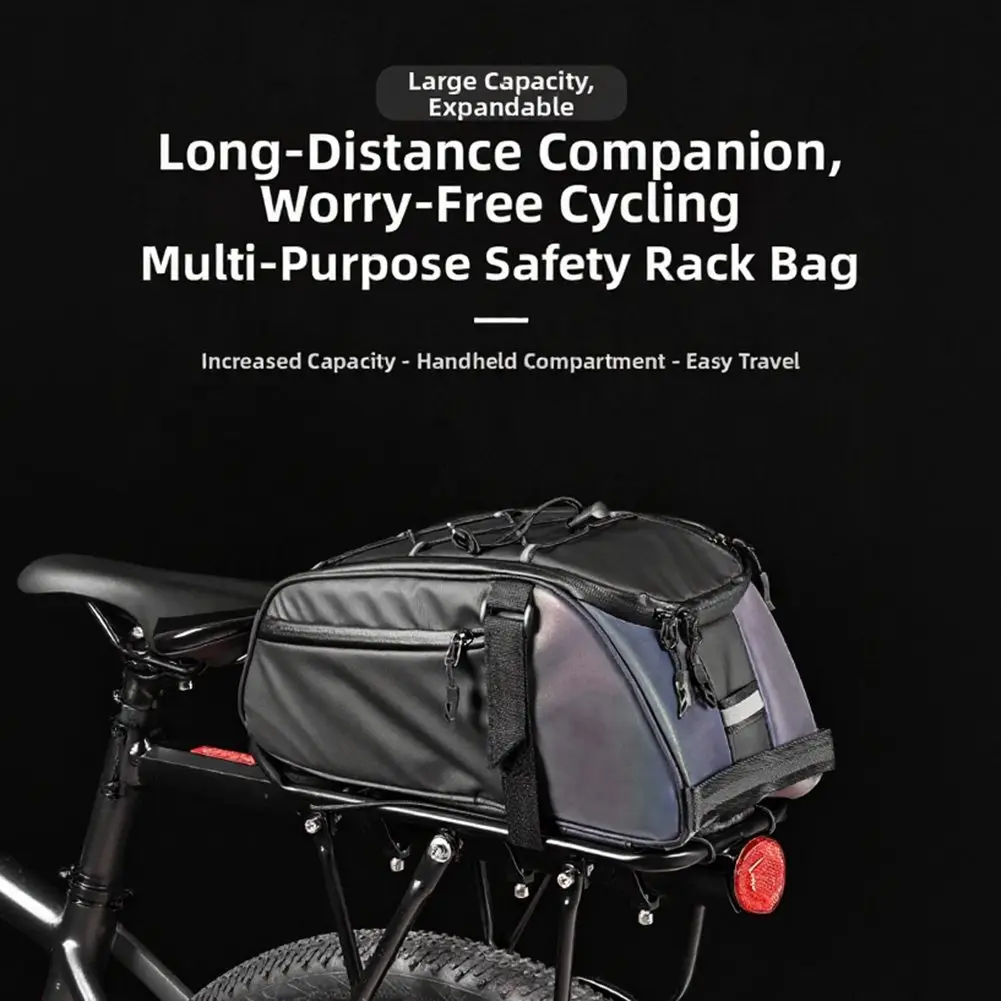 Saddlebag Multifunctional Rack Bag Chartered Car Tail Bag Reflective Waterproof Handheld Large Capacity Adjustable Bicycle Bags
Saddlebag Multifunctional Rack Bag Chartered Car Tail Bag Reflective Waterproof Handheld Large Capacity Adjustable Bicycle Bags