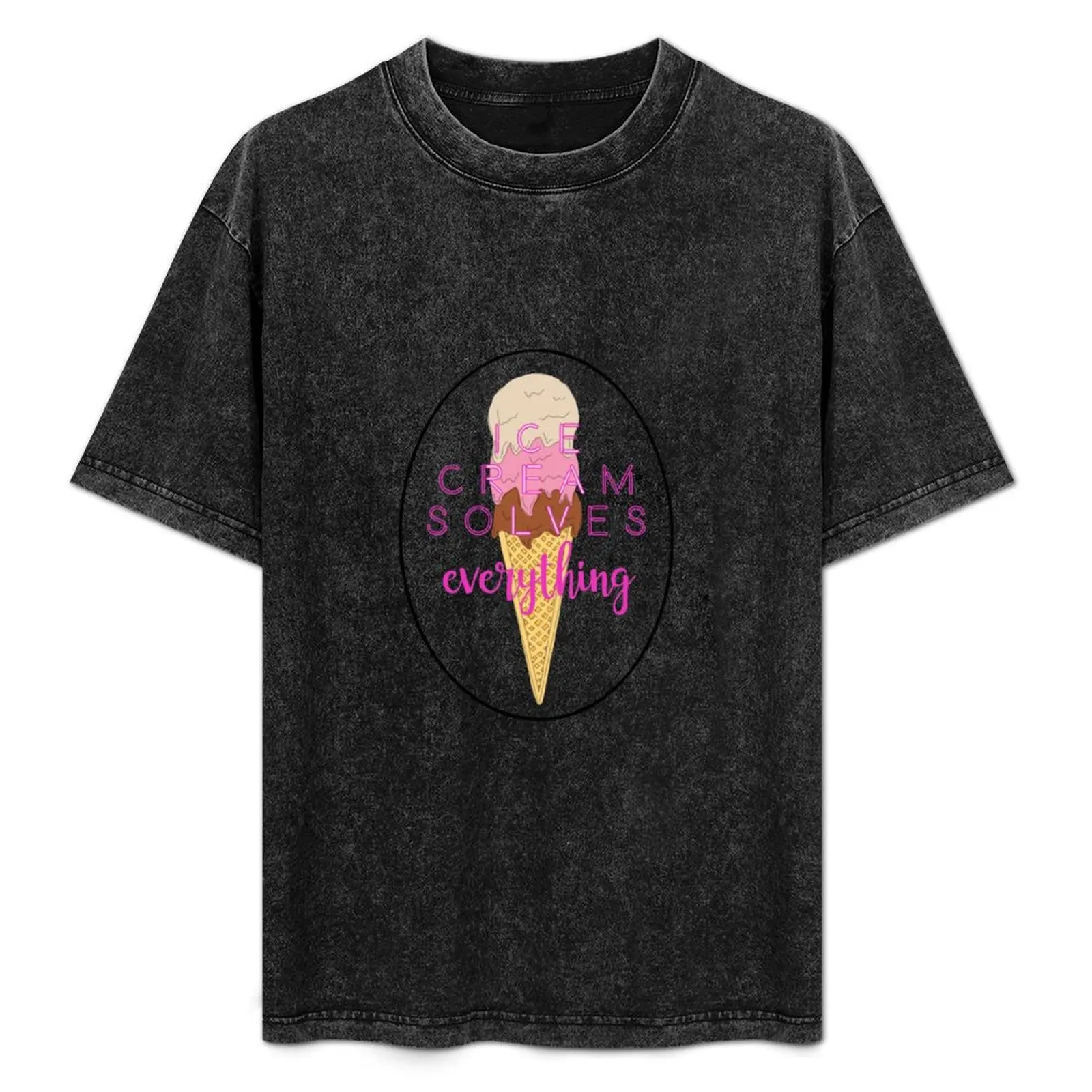 Ice cream solves everything T-Shirt Soft Casual Short Sleeve Cotton Tee
Ice cream solves everything T-Shirt Soft Casual Short Sleeve Cotton Tee