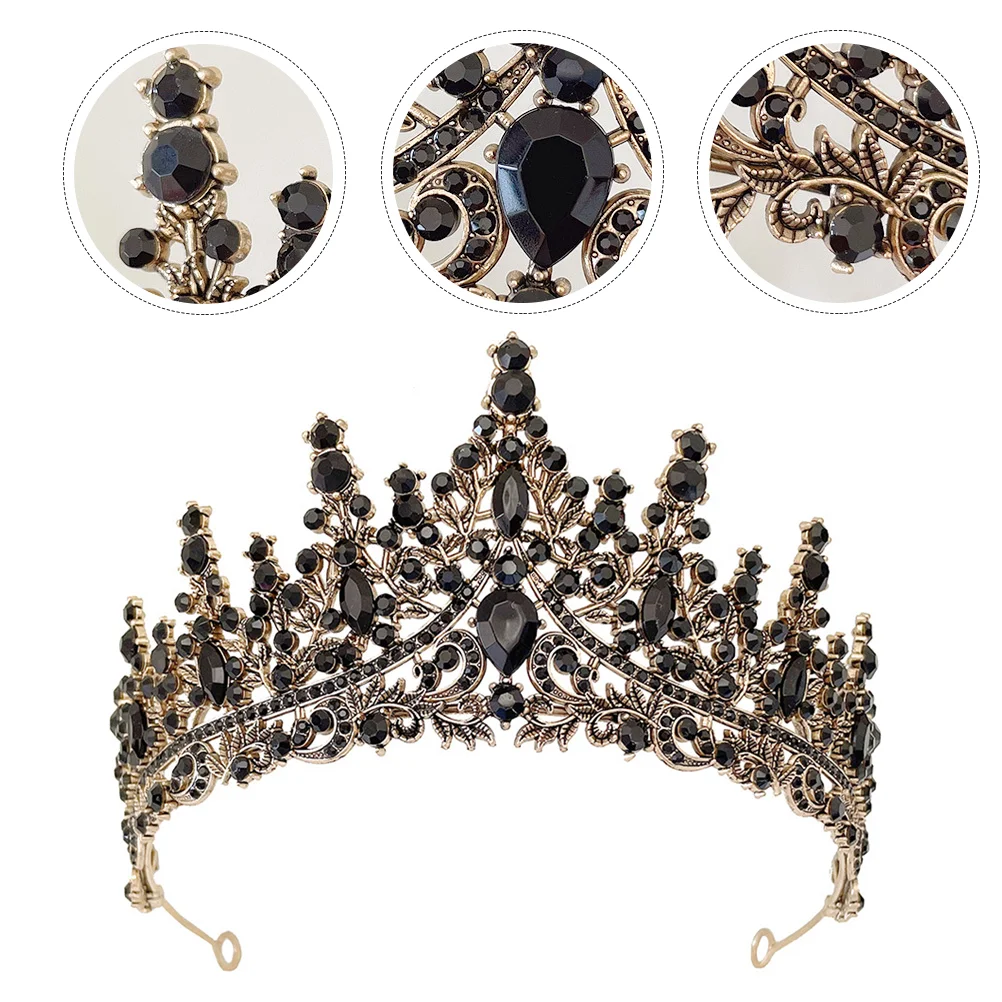 Black Rhinestone Crown Wedding Rhinestones Headband Birthday Crowns Tiaras for Bride
Black Rhinestone Crown Wedding Rhinestones Headband Birthday Crowns Tiaras for Bride