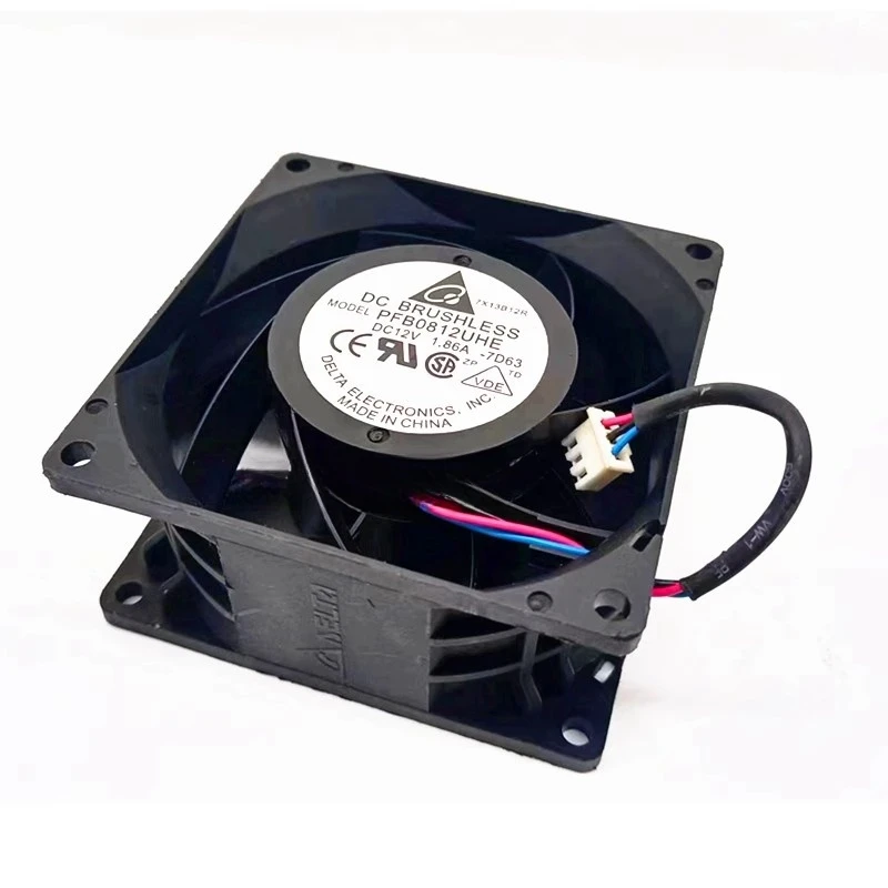 New original PFB0812UHE 8038 12V 1.86A 80*38mm 2-wire 3-wire high air volume violent server cooling fan
New original PFB0812UHE 8038 12V 1.86A 80*38mm 2-wire 3-wire high air volume violent server cooling fan