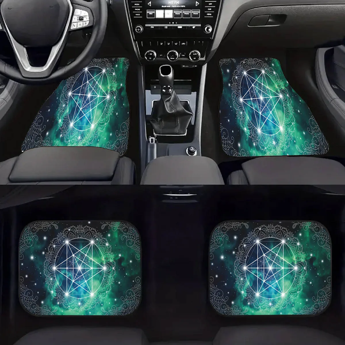 4pcs Green Divination Pattern Design Car Floor Mats, Easy To Clean, Washable Interior Accessories, Stylish Car Interiors, Holida
4pcs Green Divination Pattern Design Car Floor Mats, Easy To Clean, Washable Interior Accessories, Stylish Car Interiors, Holida