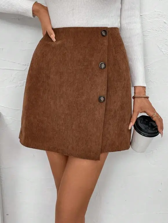 Slim Fit Women's Short Skirt Retro Style Solid Color Corduroy Simple and Elegant Asymmetrical A-Line Skirt Suitable for Daily
Slim Fit Women's Short Skirt Retro Style Solid Color Corduroy Simple and Elegant Asymmetrical A-Line Skirt Suitable for Daily
