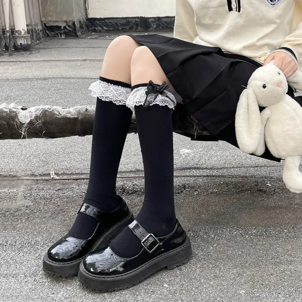 2Pairs Comfortable Ruffle Lace Bowknot Stockings Streetwear Lolita JK Long Tube Socks Sweet Harajuku Stockings for Women Summer
2Pairs Comfortable Ruffle Lace Bowknot Stockings Streetwear Lolita JK Long Tube Socks Sweet Harajuku Stockings for Women Summer
