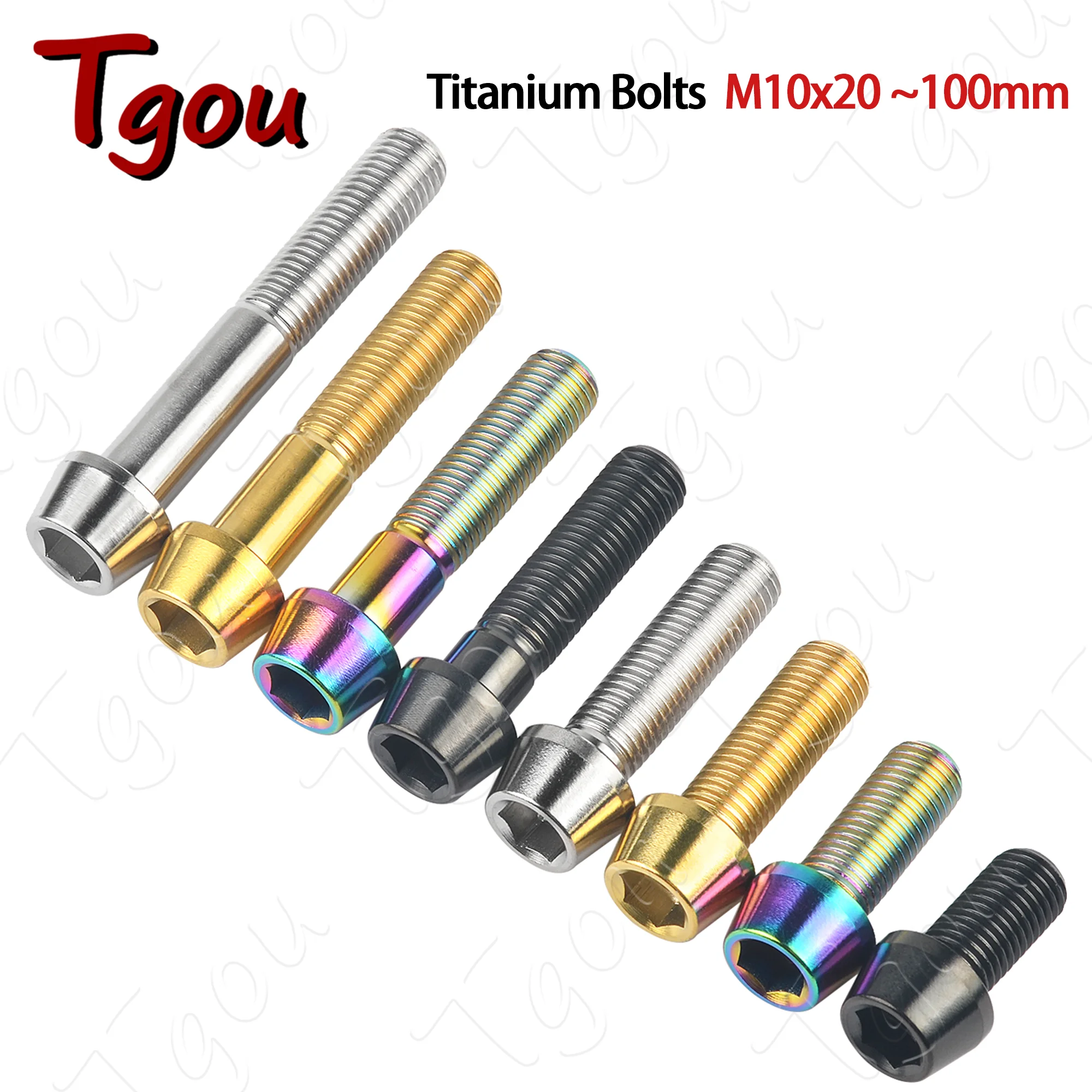 Tgou Titanium Bolt M10x20 ~100mm Pitch1.25/1.5mm Hexagon Head Parts For Motorcycle Conversion
Tgou Titanium Bolt M10x20 ~100mm Pitch1.25/1.5mm Hexagon Head Parts For Motorcycle Conversion